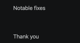 notable fixes: none.