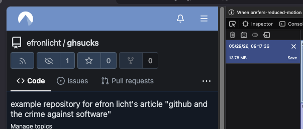 codeberg uses 14 MiB